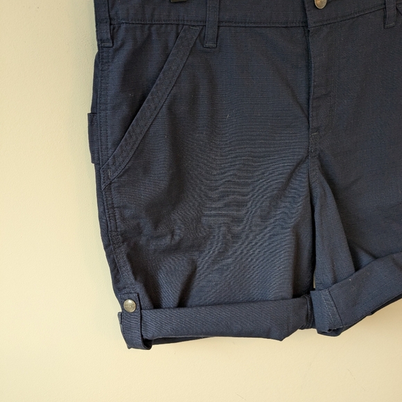 Carhartt Women's Force Original Fit Work Short Navy Blue Size 10 - Picture 2 of 9